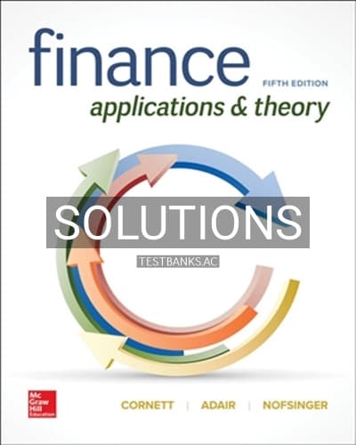 Solutions for Finance 5th Edition by Cornett cover