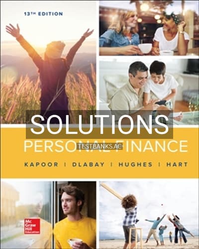 Solutions for Personal Finance 13th Edition by Kapoor cover