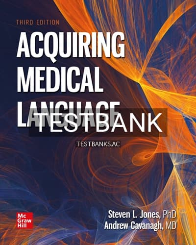 Test Bank for Acquiring Medical Language 3rd Edition by Jones cover