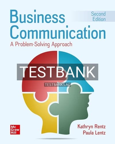 Test Bank for Business Communication 2nd Edition by Rentz cover