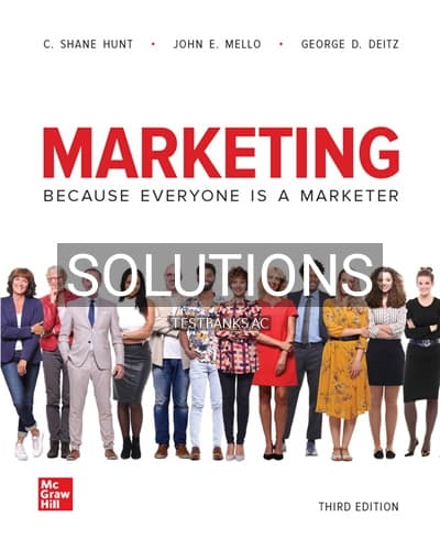 Solutions for Marketing 3rd Edition by Hunt cover