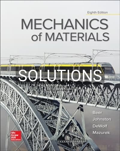 Solutions for Mechanics of Materials 8th Edition by Beer cover