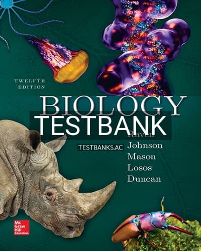 Test Bank for Biology 12th Edition by Raven cover