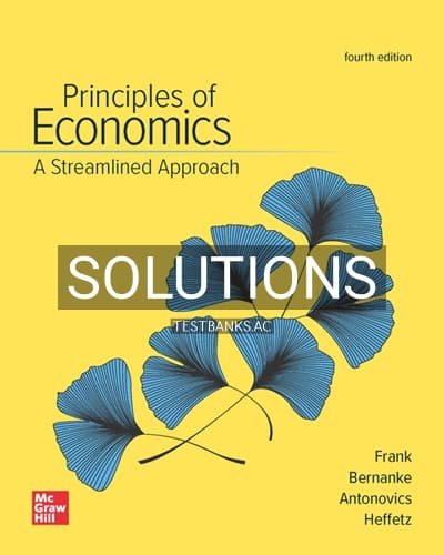 Solutions for Principles of Economics Streamlined Approach 4th Edition by Frank cover