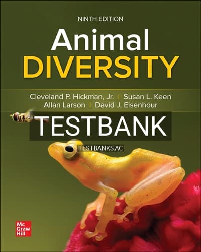 Cover for Test Bank for Animal Diversity 9th Edition by Hickman