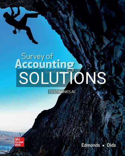 Solutions for Survey of Accounting 6th Edition by Edmonds cover
