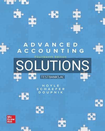 Solutions for Advanced Accounting 14th Edition by Hoyle cover