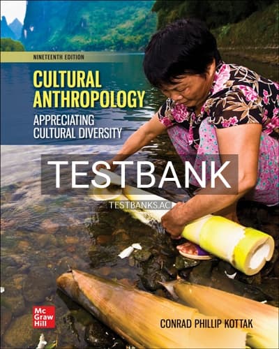 Test Bank for Cultural Anthropology 19th Edition by Kottak cover