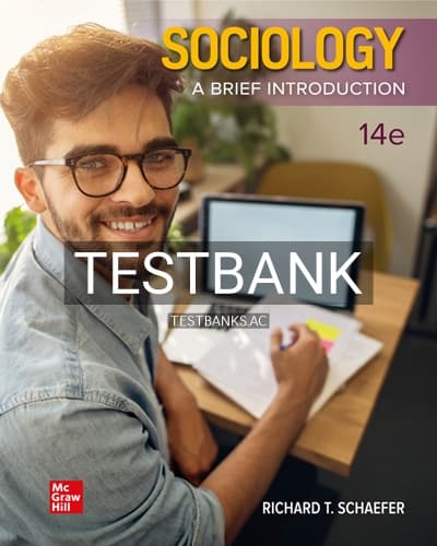 Test Bank for Sociology A Brief Introduction 14th Edition by Schaefer cover