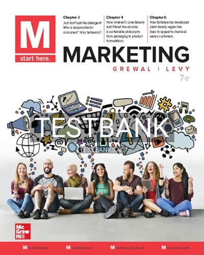 Test Bank for M Marketing 7th Edition by Grewal cover