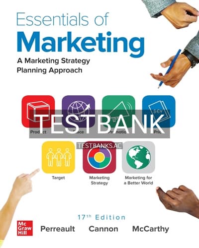Test Bank for Essentials of Marketing 17th Edition by Perreault cover