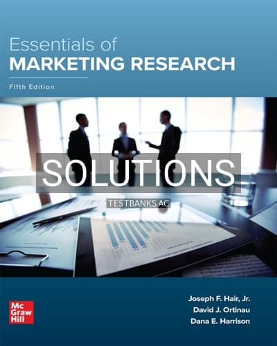 Solutions for Essentials of Marketing Research 5th Edition by Hair cover