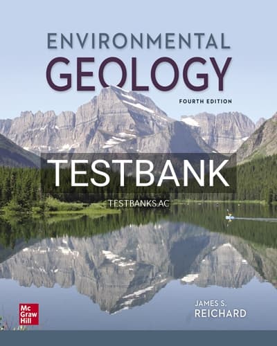 Test Bank for Environmental Geology 4th Edition by Reichard cover