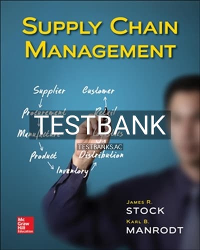 Test Bank for Supply Chain Management 1st Edition by Stock cover
