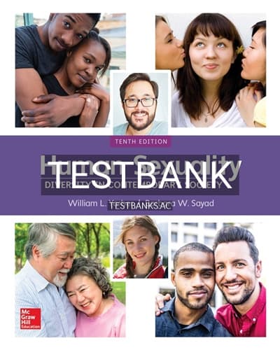 Test Bank for Human Sexuality Diversity in Contemporary Society 10th Edition by Yarber cover