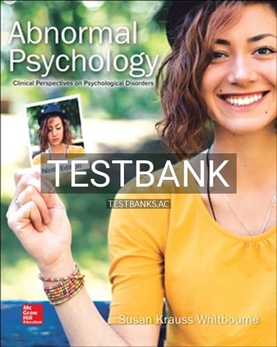 Test Bank for Abnormal Psychology 9th Edition by Whitbourne cover