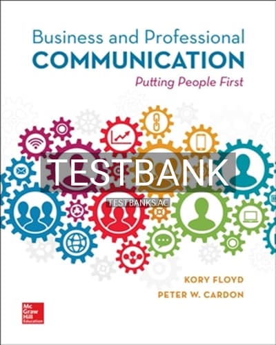 Test Bank for Business and Professional Communication 1st Edition by Floyd cover