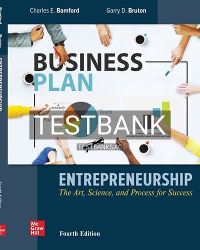 Test Bank for Entrepreneurship 4th Edition by Bamford cover