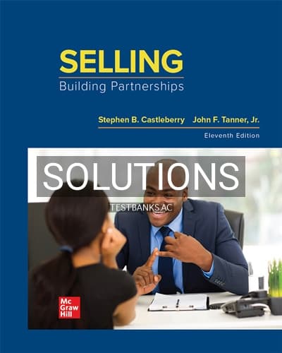 Solutions for Selling Building Partnerships 11th Edition by Castleberry cover