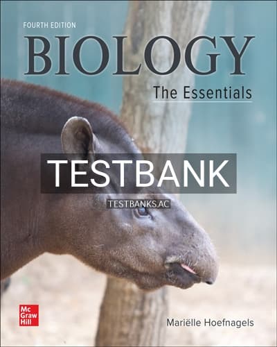 Cover for Test Bank for Biology The Essentials 4th Edition by Hoefnagels