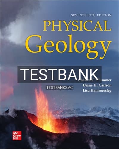 Test Bank for Physical Geology 17th Edition by Plummer cover