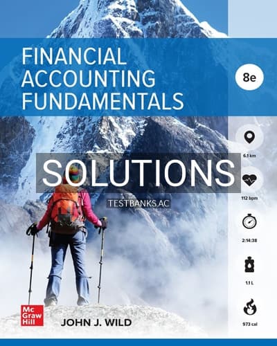 Solutions for Financial Accounting Fundamentals 8th Edition by Wild cover