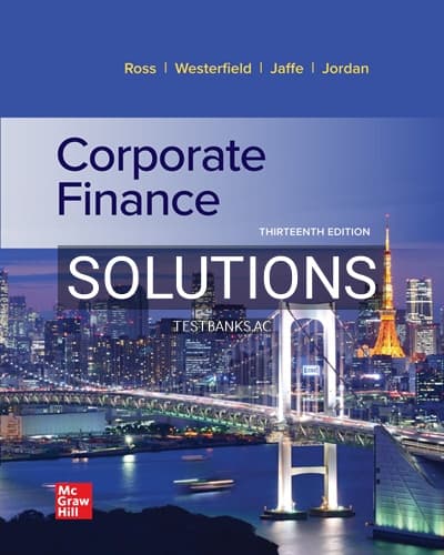 Solutions for Corporate Finance 13th Edition by Ross cover