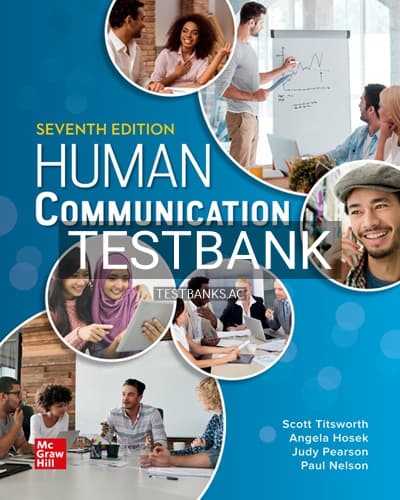 Test Bank for Human Communication 7th Edition by Pearson cover