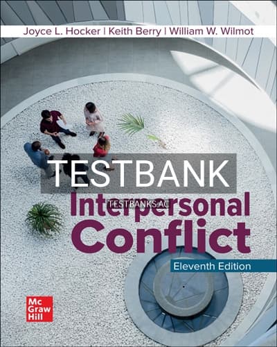 Test Bank for Interpersonal Conflict 11th Edition by Hocker cover