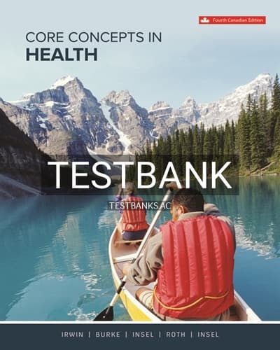 Test Bank for Core Concepts in Health 4th Edition by Irwin cover
