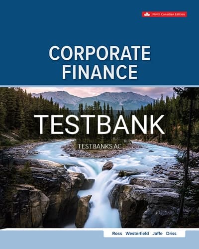 Test Bank for Corporate Finance 9th Edition by Ross cover