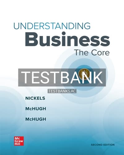 Test Bank for Understanding Business The Core 2nd Edition by Nickels cover