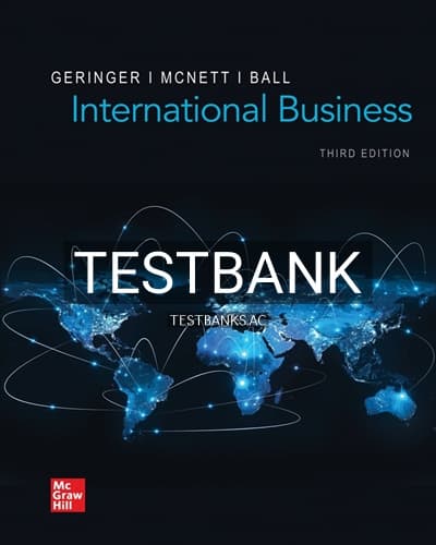 Test Bank for International Business 3rd Edition by Geringer cover