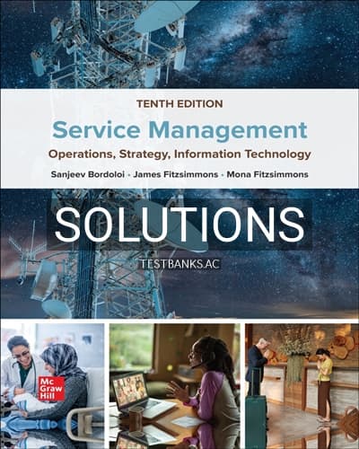 Solutions for Service Management 10e Bordoloi 10th Edition by Bordoloi cover