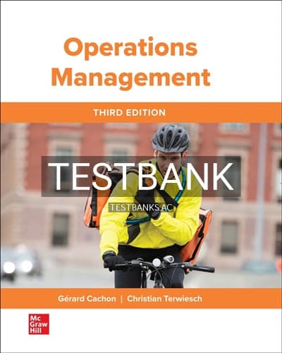 Test Bank for Operations Management 3rd Edition by Cachon cover