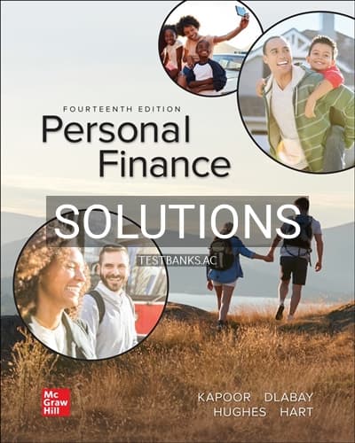 Solutions for Personal Finance 14th Edition by Kapoor cover