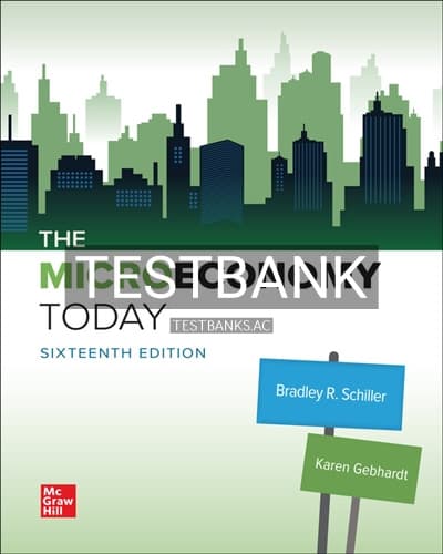 Test Bank for Micro Economy Today 16th Edition by Schiller cover