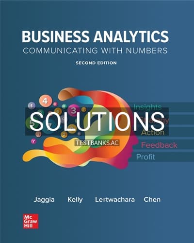 Solutions for Business Analytics 2nd Edition by Jaggia cover
