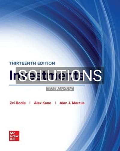 Solutions for Investments 13th Edition by Bodie cover