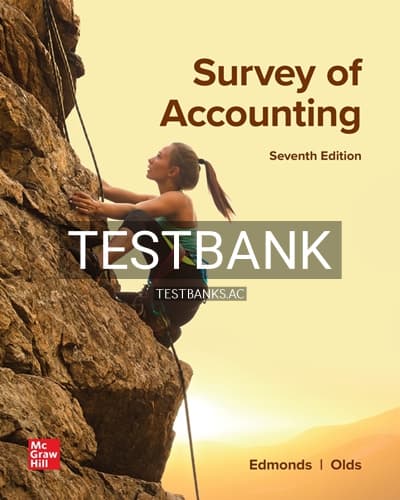 Test Bank for Survey of Accounting 7th Edition by Edmonds cover