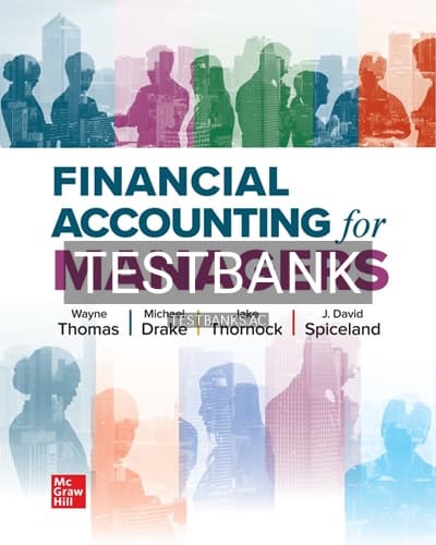 Test Bank for Financial Accounting for Managers 1st Edition by Thomas cover