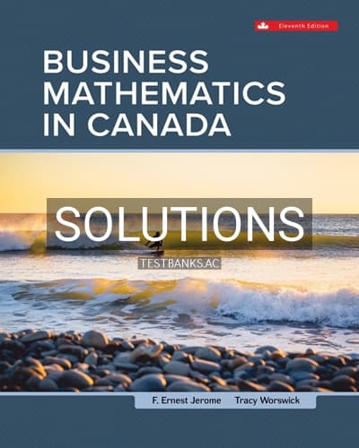Solutions for Business Mathematics In Canada 11th Edition by Jerome cover