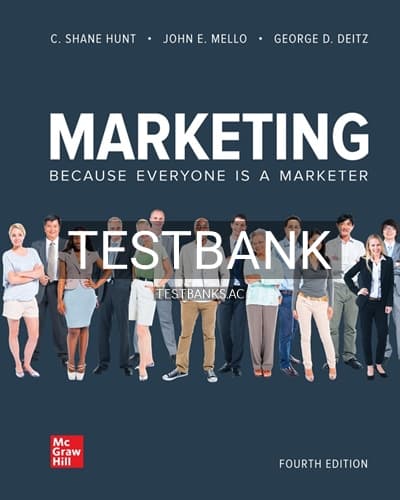 Test Bank for Marketing 4th Edition by Hunt cover
