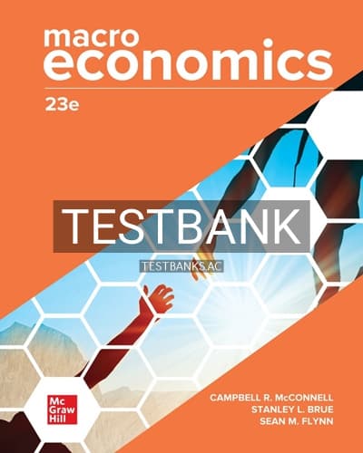 Test Bank for Macroeconomics 23rd Edition by McConnel cover