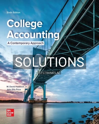 Solutions for College Accounting 6th Edition by Haddock cover
