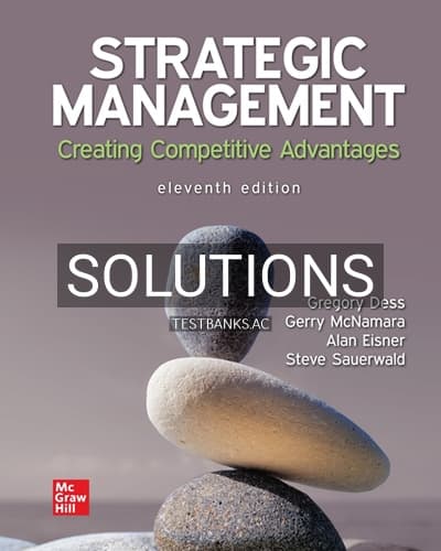 Solutions for Strategic Management Creating Competitive Advantages 11th Edition by Dess cover