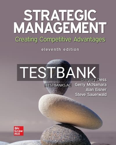 Test Bank for Strategic Management Creating Competitive Advantages 11th Edition by Dess cover