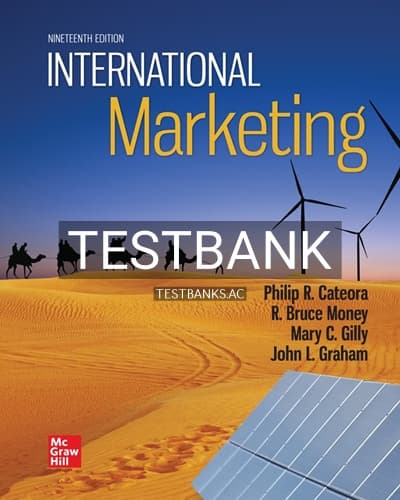 Test Bank for International Marketing 19th Edition by Cateora cover
