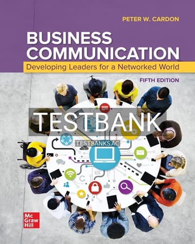 Test Bank for Business Communication 5th Edition by Cardon cover