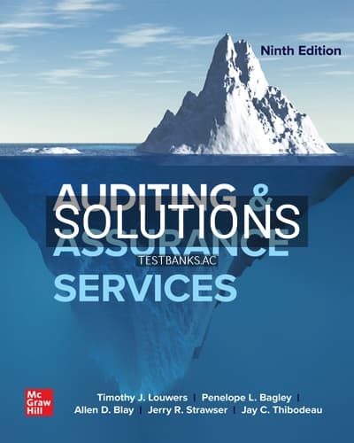 Solutions for Auditing & Assurance Services 9th Edition by Louwers cover